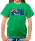 Australia Barcode Flag - Kids T-Shirt - Oz Canberra Flags Country