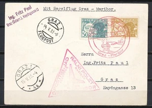 MIT SEGELFLUG GRAZ-MARIBOR GRAZ 14.V.33 RALNI POLET MARIBOR Nr162 - Imagen 1 de 2