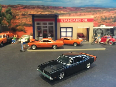 Dodge Charger 1969 69 negro RT Hot Wheels edición limitada 1:64 con rayas naranjas MOPAR Foto 1 de 4