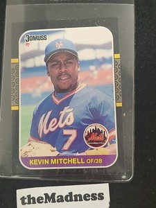 1987 Donruss Kevin Mitchell Rookie Baseball Card #599 New York Mets