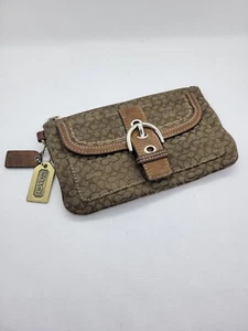 Coach Leather Wristlet with Buckle - Picture 1 of 9