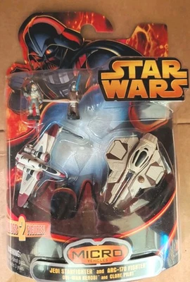 Star Wars MICRO MACHINES VEHICLE & FIGURE Jedi Starfighter ARC-170 FIGHTER - Image 1 of 3