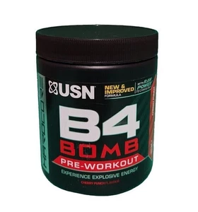 USN B4 Bomb Pre Workout 180g Cherry Punch BBE: 03/2025 - Bild 1 von 4