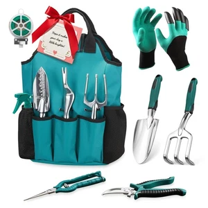 Garden Tool Set, Gardening Gifts for Women, Men, Mom, Dad, 11-Piece Heavy-Dut... - Bild 1 von 8