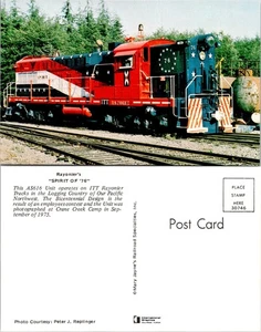 Postal de la locomotora Spirit of 76 en pistas rurales de tala en Pacific Northwe - Imagen 1 de 1