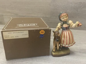 SWISS GIRL 6”– VINTAGE FERRANDIZ ANRI WOODCARVING BOXED - Picture 1 of 13