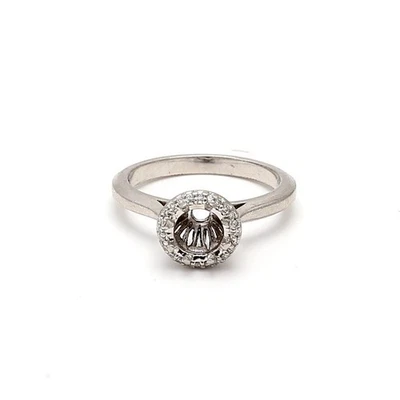 Tacori 0.18 Carat Round Brilliant G VS1 Diamond Platinum Semi Mount Ring Foto 1 de 4