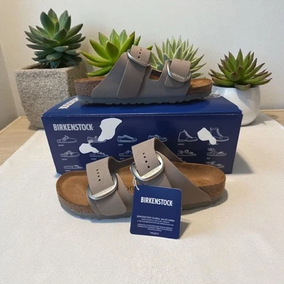 Sandalias Birkenstock Arizona Hebilla Grande Gris Paloma Calce Estrecho Talla 37 Foto 1 de 4