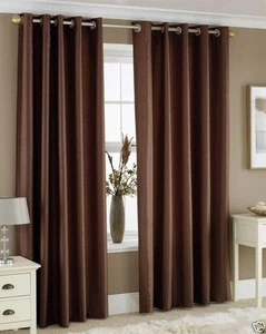 Royal Silky Tenda per Porta con Occhielli - 7 Piedi, Caffè - 2 Pezzi - Spedizione Gratuita - Foto 1 di 4
