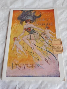 vintage Folies Bergere Programme 1910s Vald'Es design artwork to cover - Picture 1 of 14