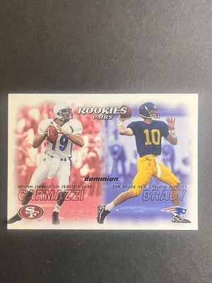 2000 Skybox Dominion Extra Rookie Pairs #234 Giovanni Carmazzi Tom Brady - Image 1 of 2