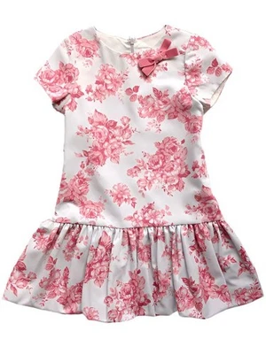 Luli & Me NEW Rose Print Party and Holiday Dress Girls Size 6X - Image 1 of 3