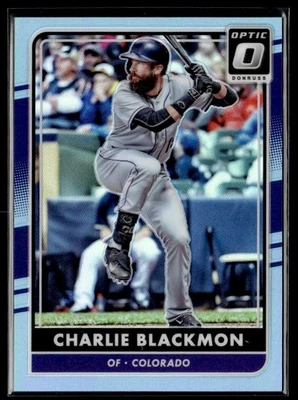 2016 Donruss Optic Carolina Blue Charlie Blackmon 16/50 Colorado Rockies #134 - Image 1 of 2