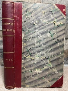 1845 LADIES NATIONAL MAGAZINE BOUND VOL VII PETERSON COLOR DRESS FASHION PLATES - Picture 1 of 24