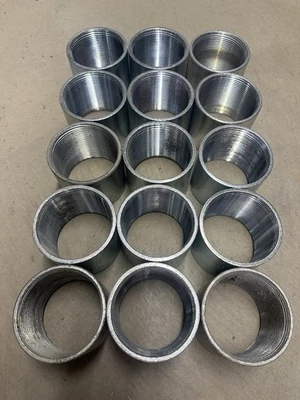 Lote de 15 acoplamientos de conducto rígido galvanizado Wheatland de 3” - acero roscado EE. UU. Foto 1 de 4