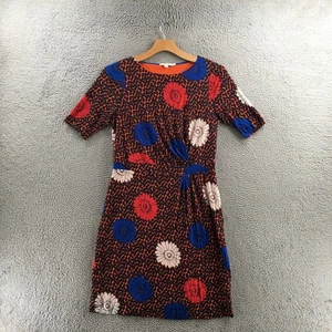 Boden Sheath Dress Womens 14L Multicolor Floral Short Sleeve Casual Pullover - Picture 1 of 14