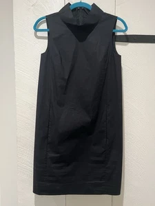 COS High Neck Sleeveless Koko Black Shift Dress Women’s Size 2 Cotton Spandex - Picture 1 of 9