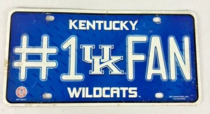 VANITY MATRÍCULA KENTUCKY WILDCATS #1 VENTILADOR REINO UNIDO - Imagen 1 de 2