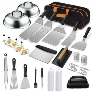 Kit de accesorios de plancha 34 piezas para barbacoa al aire libre barbacoa barbacoa - Imagen 1 de 10