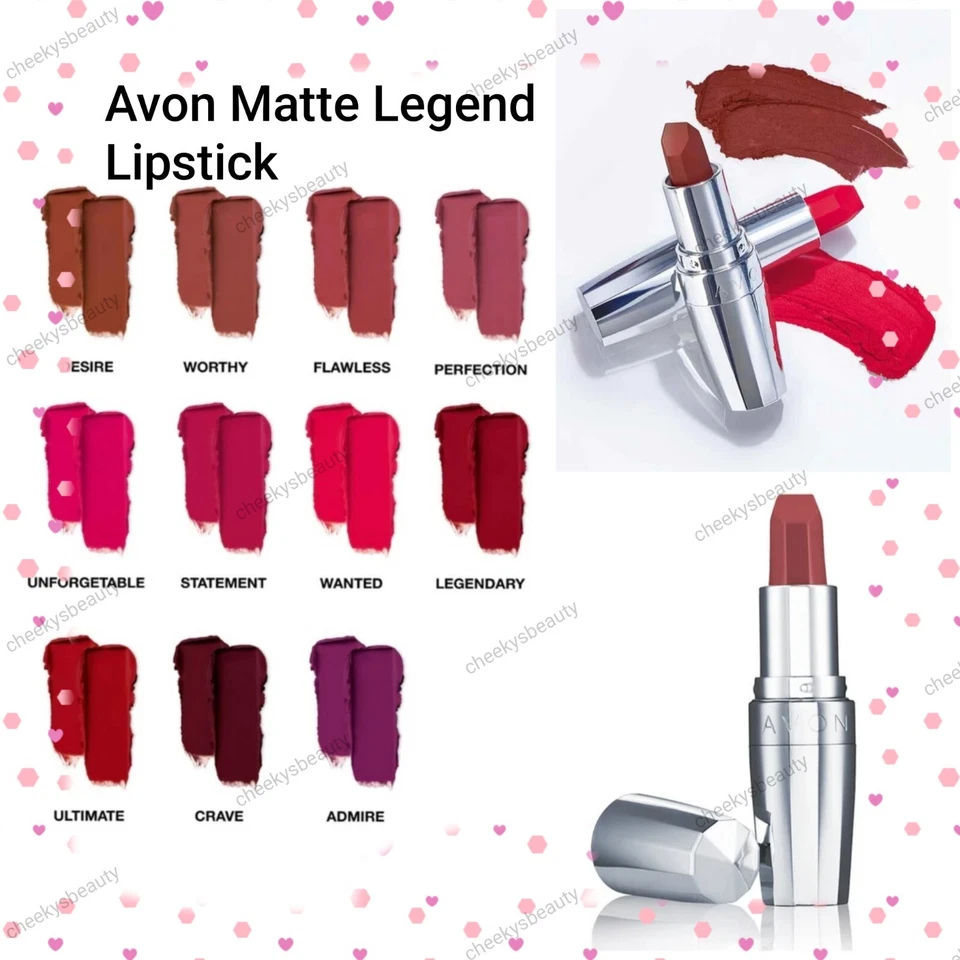 Lápiz labial Avon Matte Legend, elige tu tono, nuevo y sellado, descontinuado por Avon