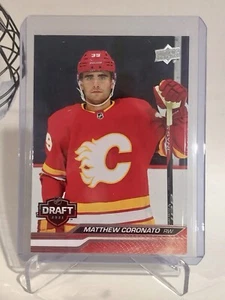 2023-24 Upper Deck Ext Series Matthew Coronato #741 Draft Day Rookie Flames - Imagen 1 de 2