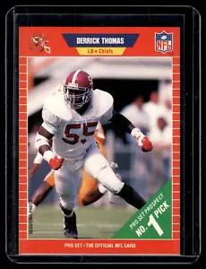 Pro Set Derrick Thomas 1989 #498 radiocontrol novato - Imagen 1 de 2