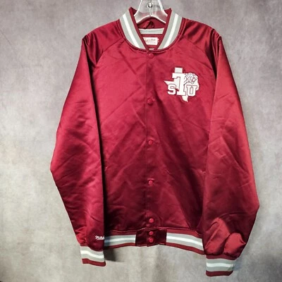 Chaqueta ligera de satén Mitchell & Ness TSU Texas Southern para hombre L $110 nueva con etiquetas Foto 1 de 4