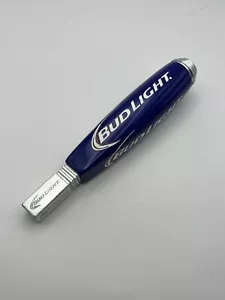 Gently Used Bud Light Beer Tap Handle Short 7.25" Wood And Aluminum Bar Pub - Picture 1 of 12