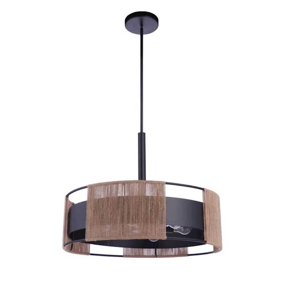 Craftmade Kensey 6 Light Pendant, Flat Black - 59096-FB - Image 1 of 1