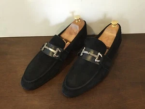 Mocassini Carlo Pazolini in camoscio nero a morso di cavallo taglia 42/ 9 a 9,5 - Foto 1 di 9