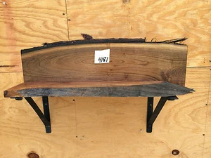 Estante borde vivo rústico de nogal negro y pera hendida - Imagen 1 de 1