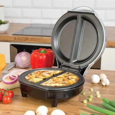 Dual Omelette Maker Electric - Easy Clean Non-Stick Cooking Plate - Makes Health - Image 1 of 4