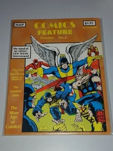 COMICS FEATURE #6 OCTOBER 1980 LEN WEIN NMP US FANZINE - Picture 1 of 1