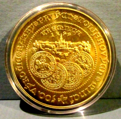 1999 Slovakia First Thalers Kremnica 500 Korun Lg Silver BU Coin Taler Czech - Image 1 of 2