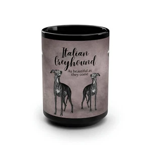 Italian Greyhound Coffee Mug IG Large 15 oz Ceramic Modern Original NEW - Picture 1 of 5