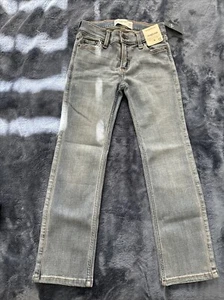 NWT Abercrombie Kids Jeans Girls 5/6 Long Straight Jean - Picture 1 of 16