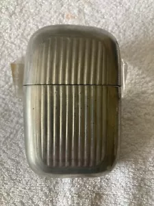 Antique Art Deco Caged Hip Flask 1920/30s Chrome Prohibition Era Large Example - Picture 1 of 9