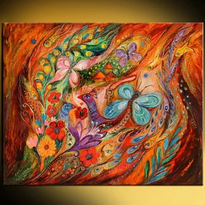 Butterflies on Wind: contemporary judaica art print by Elena Kotliarker - Imagen 1 de 4