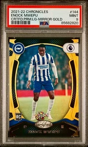 2021-22 Enock Mwepu Panini Chronicles Mirror Gold Brighton Rookie Card /10 PSA 9 - Picture 1 of 3