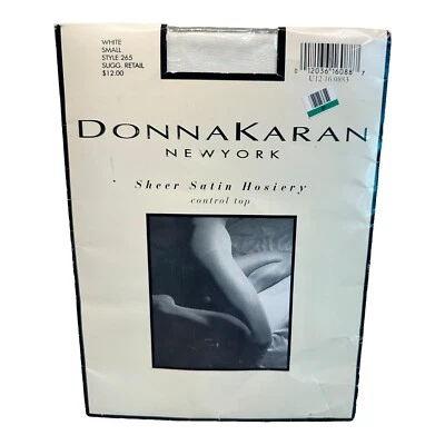 Donna Karan NY Sheer Satin Control Top White Pantyhose Women's Small Style 265 - Image 1 of 2