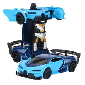 Blue Transformer RC Robot Car 2IN1 Remote Radio Control Xmas Gift Toys Kids - Picture 1 of 3