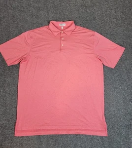 Peter Millar Summer Comfort Mens Size XL Polo Golf Shirt Light Red Performance - Picture 1 of 11