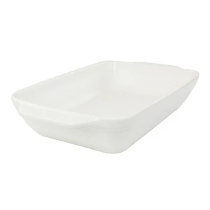 Bee and Willow 4 Quart Rectangular Stoneware Baker in White Speckle - Picture 1 of 5