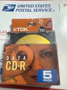 TDK Data CD-R Disc Multi-Color 5 Pack 21 Min 185 MB - Picture 1 of 3