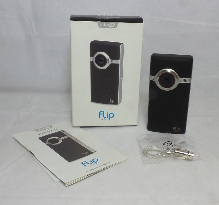 Boxed Flip UltraHD Video Camera Black 8 GB 2 Hours - 3rd Generation (U32120B) - Image 1 of 1