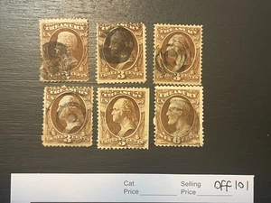 Buffalo Stamps: Nice lot of Used Official Dept of Treasury Scott# O73-O75 - Picture 1 of 1