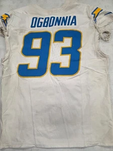 Chargers OTITO OGBONNIA Game Used GU Football Jersey 12-1-24 vs Falcons WHITE - Picture 1 of 4