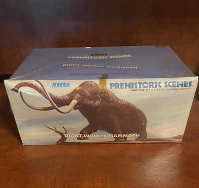 Aurora 1972 Prehistoric Scenes Giant Woolly Mammoth Model Kit Factory Sealed - Image 1 of 4