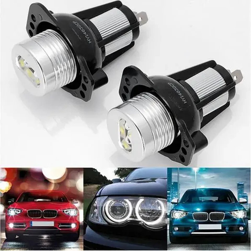 Pair For BMW E90 E91 328i 2006-2011 LED Angel Eyes Halo Ring Marker Light Bulbs - Image 1 of 4