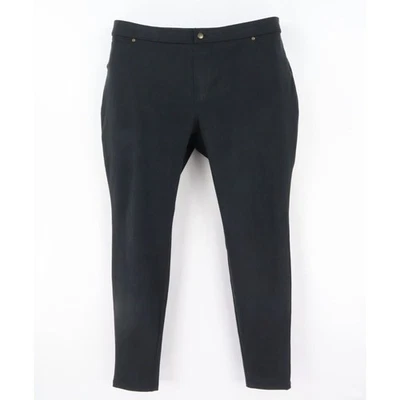 Hue Skinny Pants Womens Size XL Black Polyester Blend Faux Pockets Pull On - Image 1 of 4
